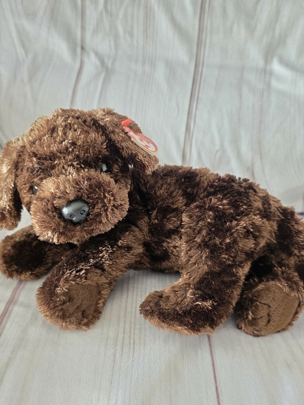 TY Classic Nuzzle Chocolate Lab Labrador Dog Plush Stuffed Toy 12 Inch 2001 #2